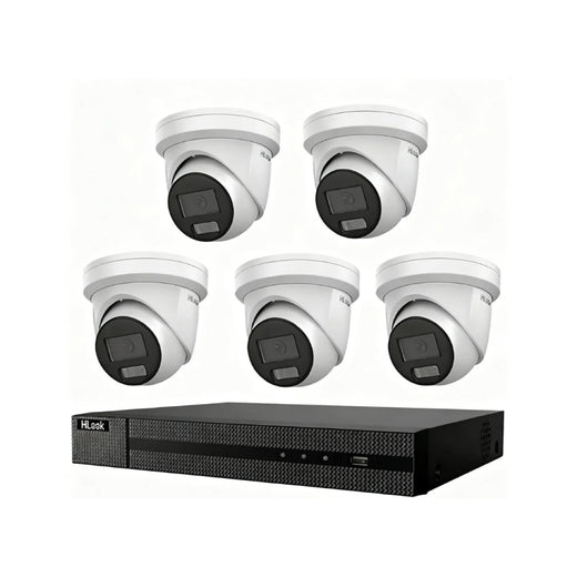 HiLook Hikvision 6MP 8CH CCTV Kit with 5x Turret IP Cameras IPC-T262H-MU