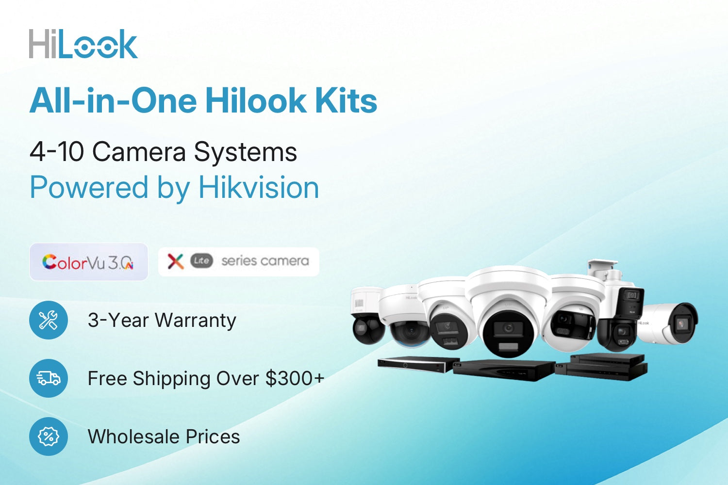 Hilook All-in-One kits 4-10 Camera Systems Powered by Hikvision