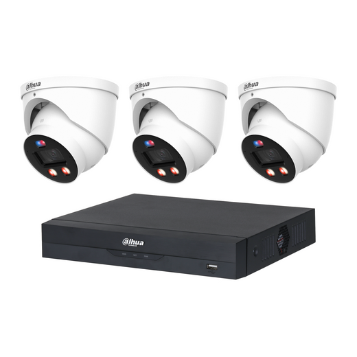Dahua HDW3649H-PRO 3-Camera 6MP CCTV Kit + 4CH PoE NVR, No HDD