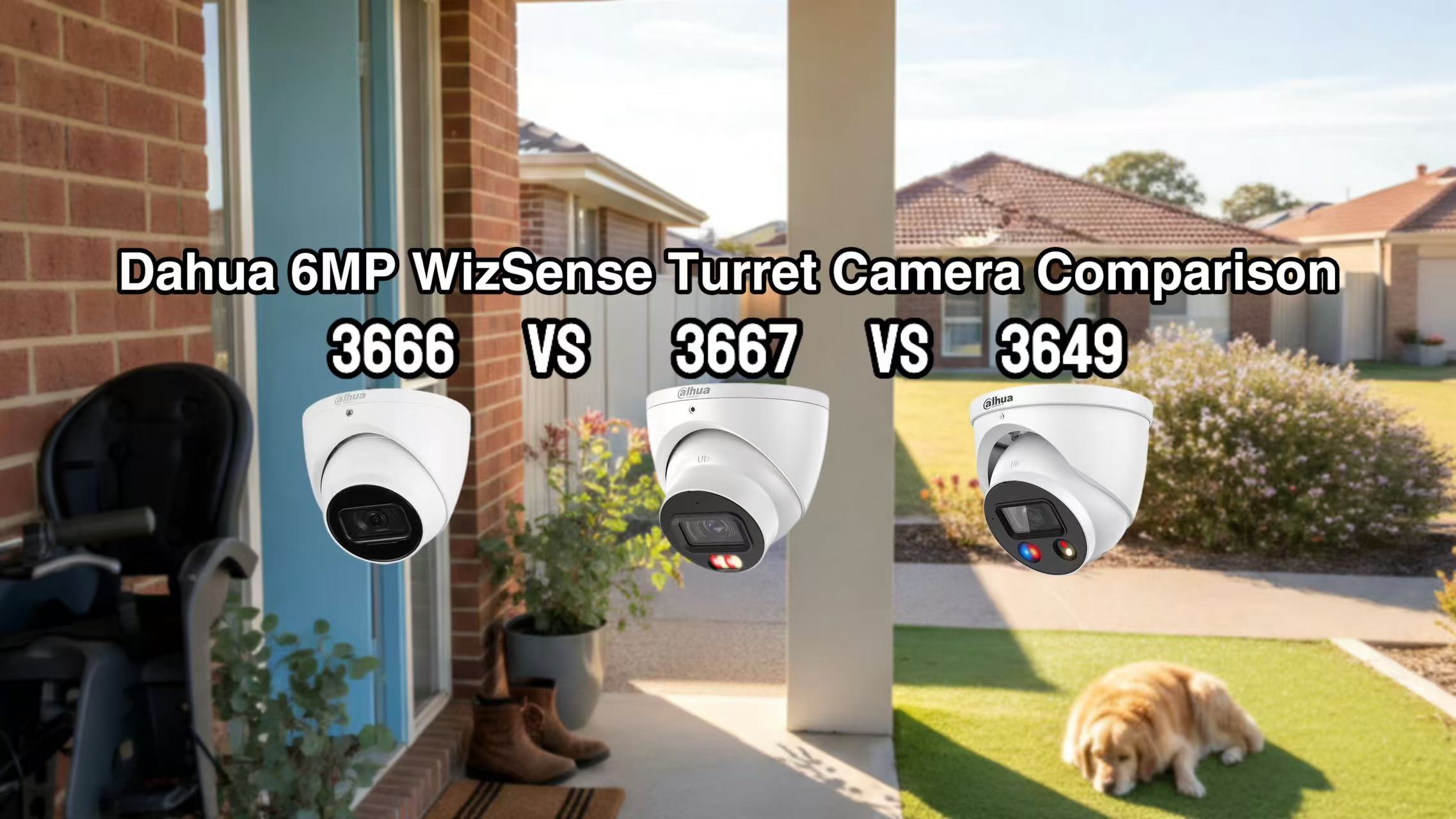 Dahua 6MP WizSense Turret Camera Comparison: HDW3666 vs HDW3667 vs HDW3649