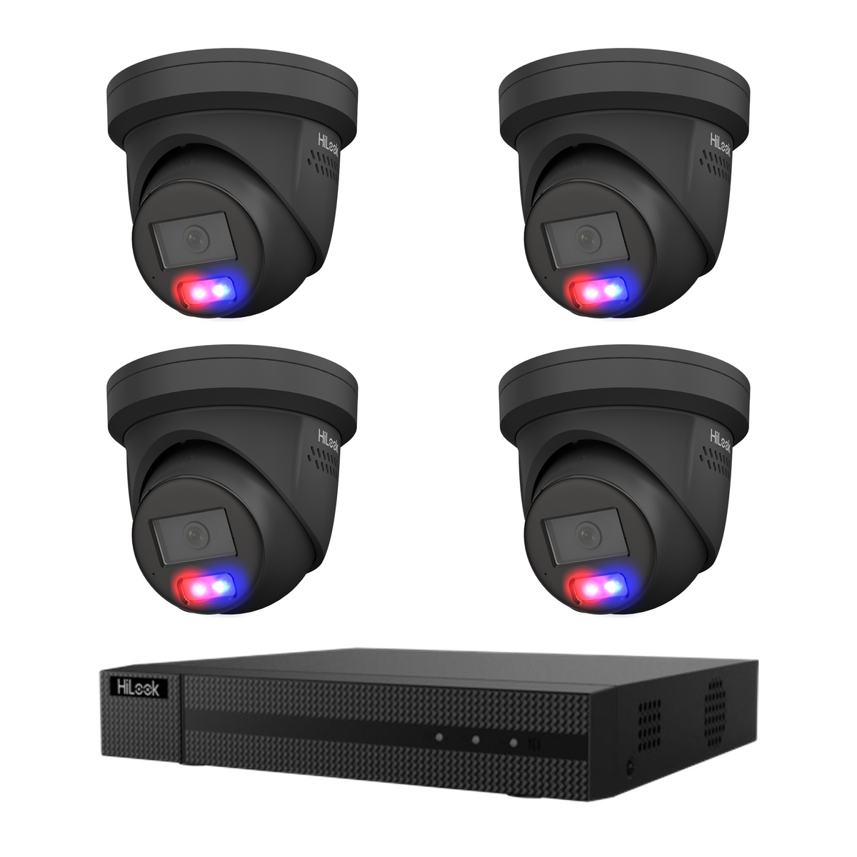 Hikvision Hilook 6MP Acusense 4 Camera CCTV Kit – ACDC Light, Speaker & Strobe BLACK