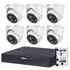 Dahua 6 x 6MP TIOC DH-IPC-HDW3649H-AS-PV-ANZ Turret Kit with 8CH NVR + 4TB HDD