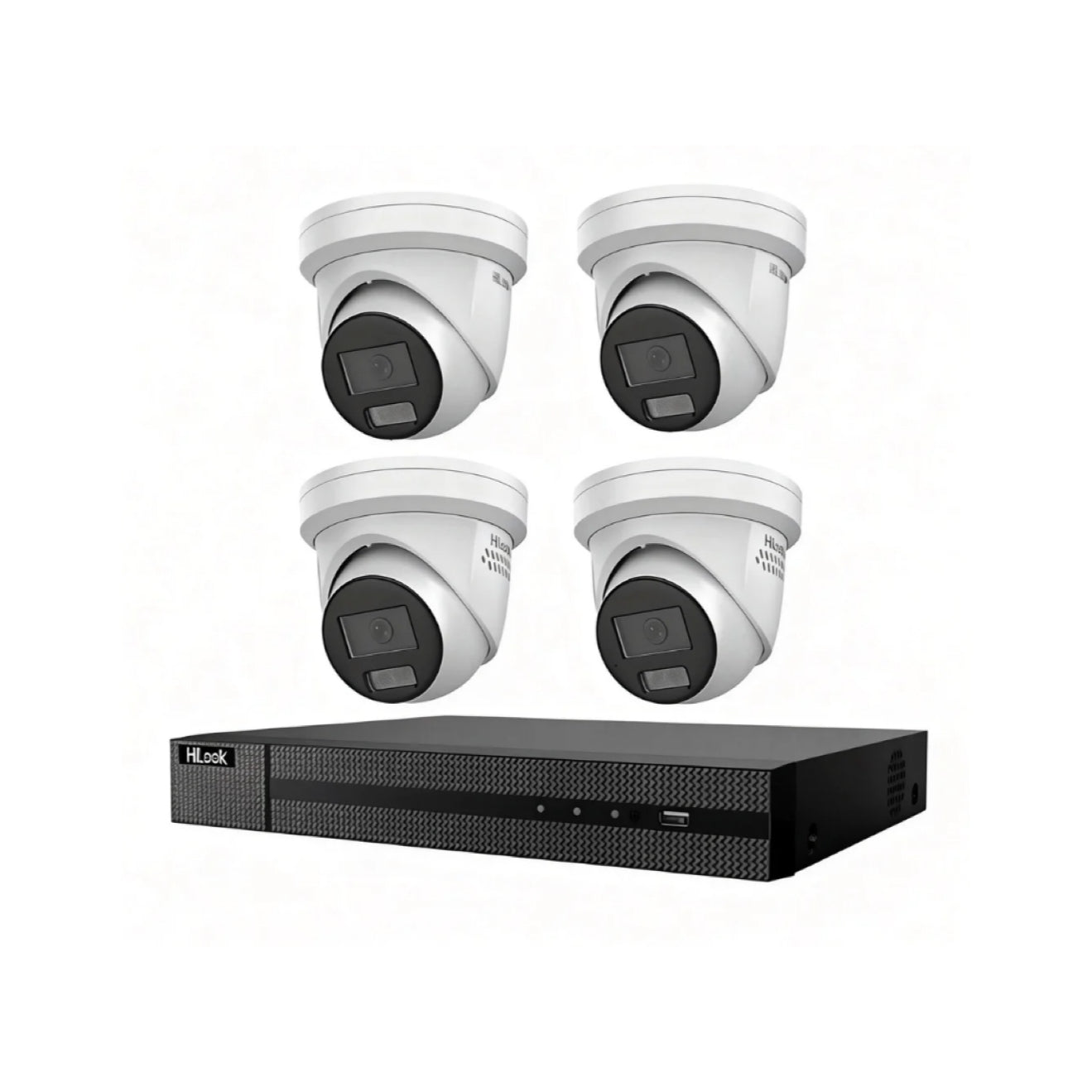 HiLook Hikvision 6MP 4CH CCTV Kit with 4 Colour Deterrence Cameras IPC-T269-MU/SL + 2TB HDD