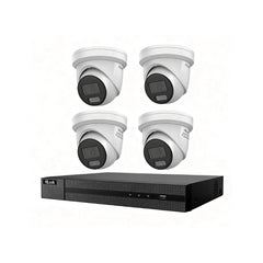 HiLook Hikvision 6MP 4CH CCTV Kit with 4 Colour Deterrence Cameras IPC-T269-MU/SL + 2TB HDD