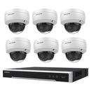 Hikvision 6MP 8CH Kit 6 Dome Cameras AcuSense 8CH PoE NVR 4TB