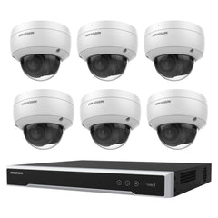Hikvision 6MP 8CH CCTV Kit: 6x Dome Cameras with AcuSense + 8CH PoE NVR/4TB