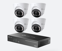 TP-Link Insight 8MP CCTV Kit 4 IP Turret Cameras Full-Colour Speaker Mic Light 4CH NVR