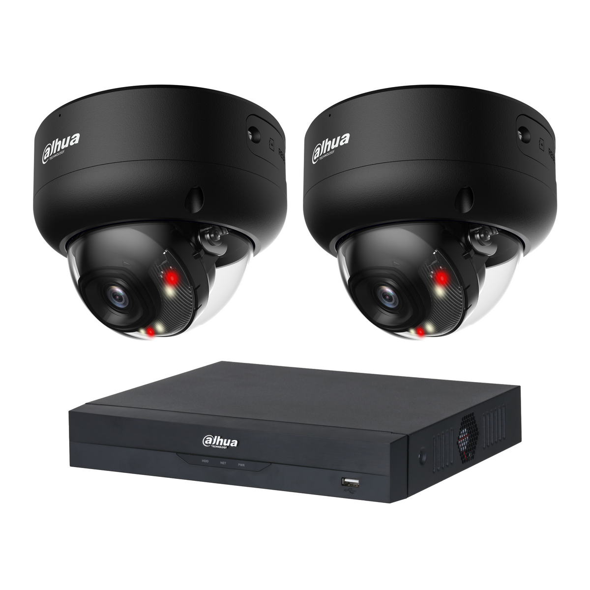 Dahua HDBW3667E 2-Camera 6MP Dome CCTV Kit + 4CH PoE NVR, No HDD