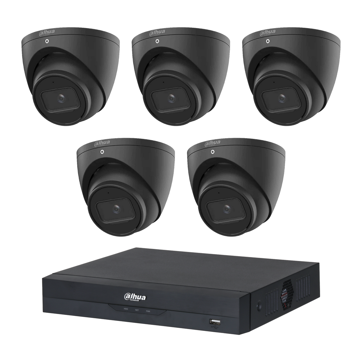 Dahua HDW2541EMP 5-Camera 5MP CCTV Kit + 8CH PoE NVR, No HDD