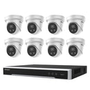 Hikvision 8MP 16CH Kit 8 Outdoor AcuSense Turret Cameras 16CH NVR 4TB