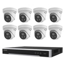 Hikvision 8MP 16CH Kit 8 AcuSense Outdoor Turret Strobe Siren 16CH NVR 4TB