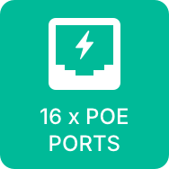 16 x POE PORTS