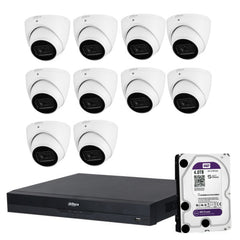 Dahua 10 x 4MP + 16 Channels Kit:10 x DH-IPC-HDW3466EMP-S-AUS SMD Wizsense Camera+ 16CH AI NVR+ 4TB HDD