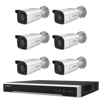Hikvision 8MP 8CH Kit 6 Outdoor Bullet Cameras Darkfighter AcuSense 8CH NVR 4TB