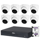 Dahua 8 x 8MP DH-IPC-HDW3866EMP-S-AUS 4K Turret CCTV Kit + 8CH AI NVR + 4TB HDD, WizSense