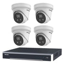 Hikvision 6MP 4CH Kit 4 Outdoor Turret Cameras AcuSense 4CH PoE NVR 4TB