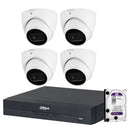 Dahua 4 x 8MP DH-IPC-HDW3866EMP-S-AUS 4K Turret CCTV Kit + 8CH AI NVR + 4TB HDD, WizSense