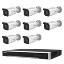 Hikvision 6MP 8CH Kit 8 EXIR Bullet Cameras AcuSense 8CH PoE NVR 4TB