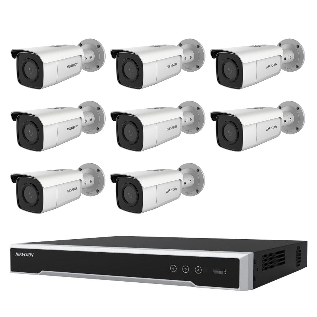 Hikvision 8MP 8CH  CCTV Kit: 8 x Outdoor Bullet Cameras powered by Darkfighter & Acusense + 8CH NVR/4TB