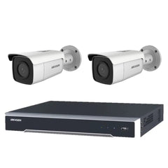 Hikvision 6MP 4CH CCTV Kit: 2xEXIR Bullet Cameras with AcuSense + 4CH PoE NVR