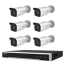 Hikvision 6MP 8CH AcuSense Kit 6 EXIR Bullet Cameras 8CH PoE NVR 4TB