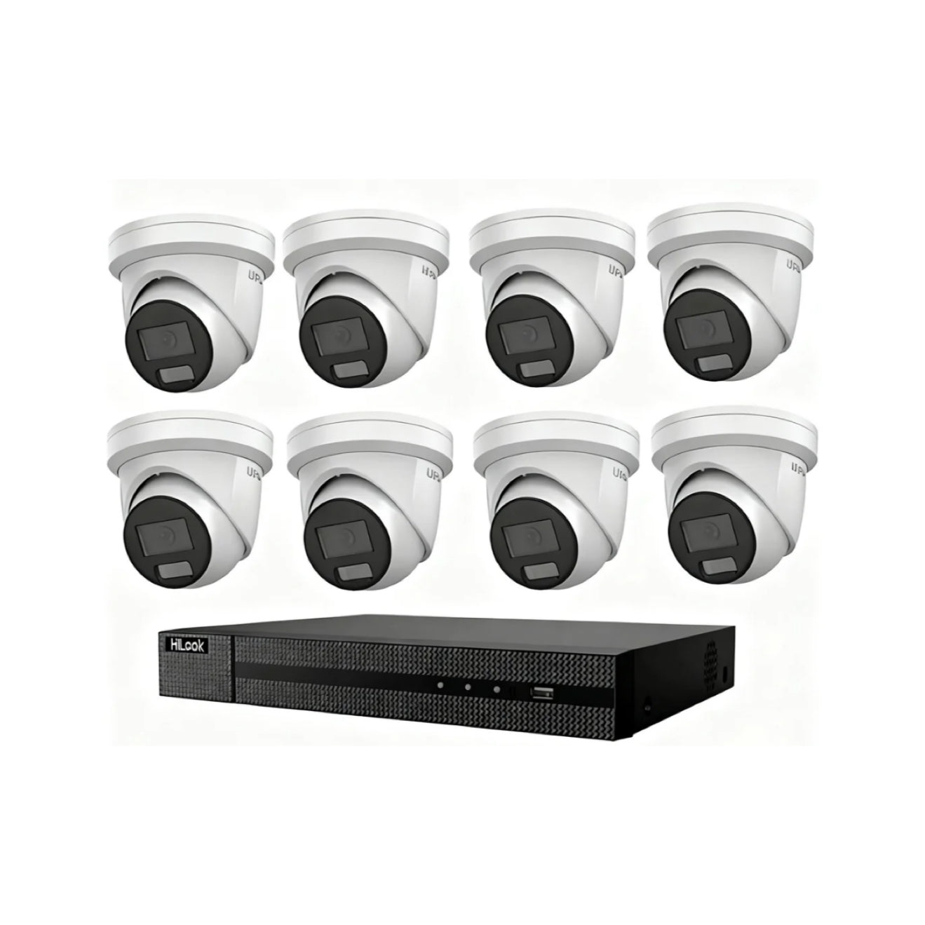 HiLook Hikvision 8MP Pro Series CCTV Kit – 8x Turret IPC-T383H-MU + 8CH PoE NVR (NVR-108MH-C/8P)