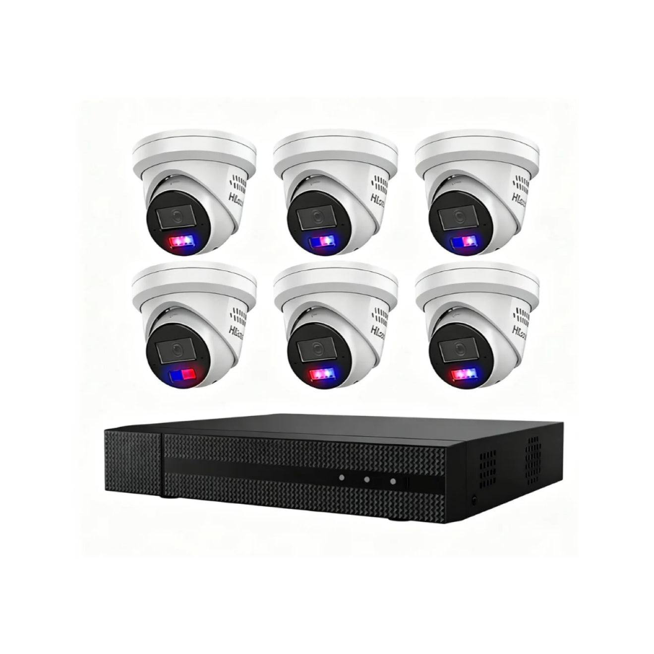 HiLook Hikvision 4K 8MP Active Colour Deterrence 8CH CCTV Kit 6 x IP Active Colour Camera+ 8CH NVR