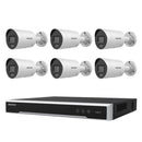 Hikvision 6MP 8CH AcuSense Kit 6 Mini Bullet Cameras 8CH PoE NVR 4TB