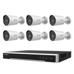 Hikvision 6MP 8CH AcuSense CCTV Kit: 6x Mini Bullet Cameras+ 8CH PoE NVR/4TB