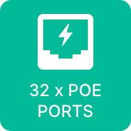 32 x POE PORTS