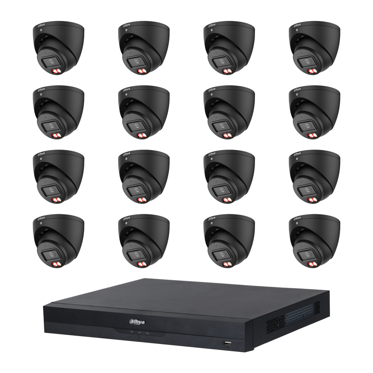 Dahua HDW3667EM 16-Camera 6MP CCTV Kit + 16CH PoE NVR, No HDD