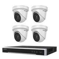 Hikvision 8MP 4CH Kit 4 Outdoor AcuSense Motorised VF Turret 8CH NVR 4TB