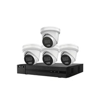 HILook 4 x 6MP Cameras CCTV Kit: 1 x Strobe & 3 x AI Turret Cameras + 4CH or 8CH NVR Bundle