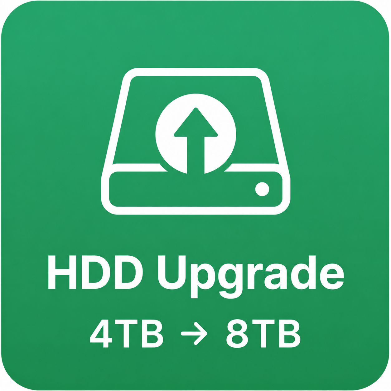 HDD Upgrade — 4TB → 8TB