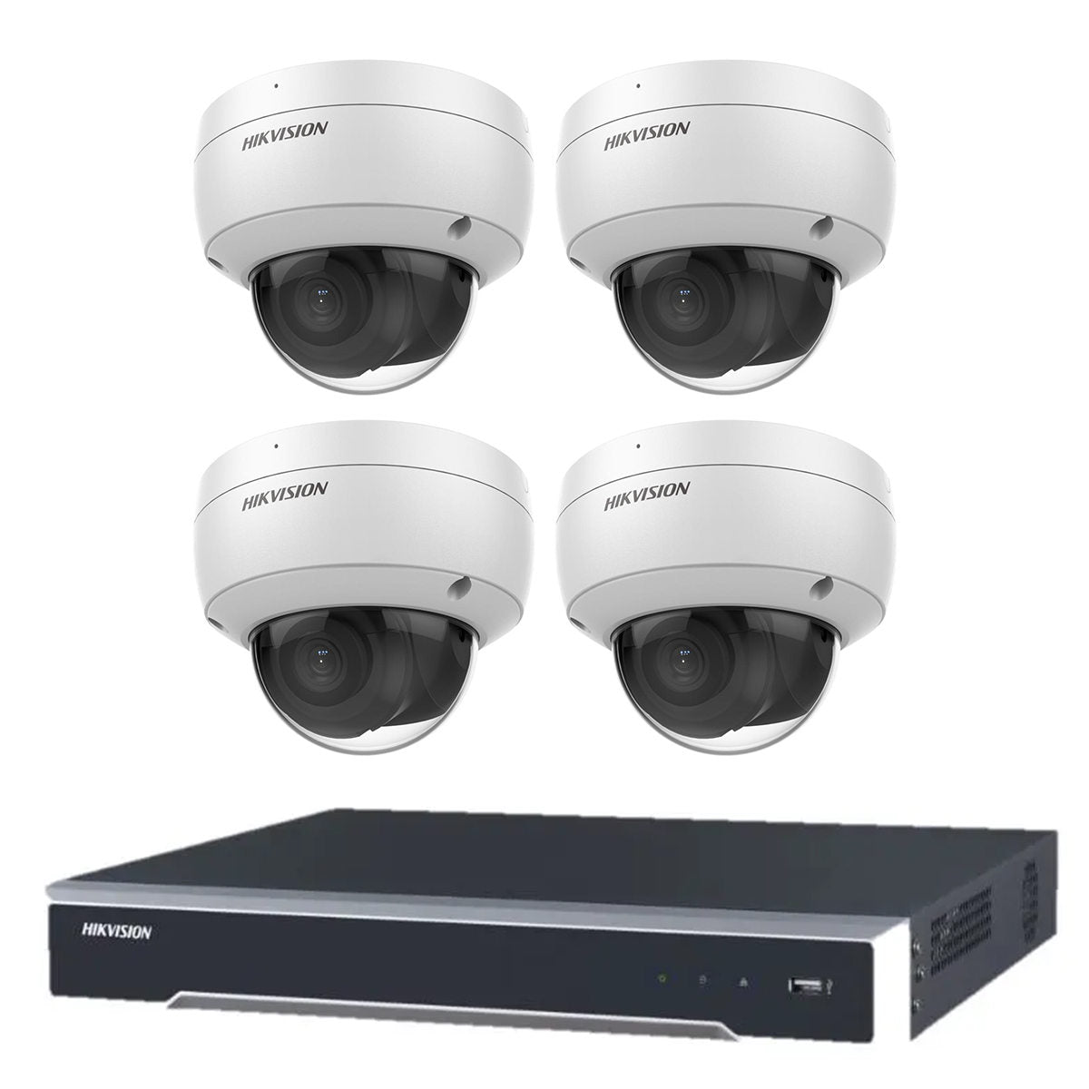 Hikvision 6MP 4CH CCTV Kit: 4xDome Cameras with AcuSense + 4CH PoE NVR/4TB