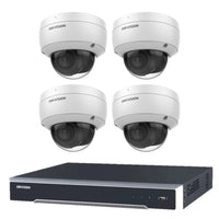 Hikvision 6MP 4CH Kit 4 Dome Cameras AcuSense 4CH PoE NVR 4TB