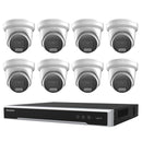 Hikvision 8MP 8CH Kit 8 Outdoor Turret Cameras 8CH NVR 4TB