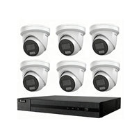 HiLook Hikvision 8MP Pro Series CCTV Kit – 6x Turret IPC-T383H-MU + 8CH PoE NVR (NVR-108MH-C/8P)