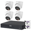 Dahua 4 x 8MP DH-IPC-HDW3867EM-S-IL-ANZ Turret Security CCTV Kit with 8CH Wizsense NVR + 4TB HDD