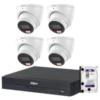 Dahua 4 x 8MP DH-IPC-HDW3867EM-S-IL-ANZ Turret Security CCTV Kit with 8CH Wizsense NVR + 4TB HDD
