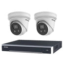 Hikvision 6MP 4CH Kit 2 Turret Cameras AcuSense 4CH PoE NVR 4TB