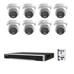 Hikvision 8-Camera 8MP 4K CCTV Kit: 8 x DS-2CD2386G2H-IU, 16CH PoE NVR, 4TB HDD