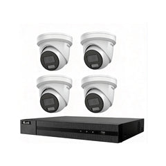 HiLook Hikvision 6MP AcuSense CCTV Kit – 2x Colour Deterrence IPC-T269-MU/SL + 2x Turret IPC-T361H-MU + 8CH PoE NVR (NVR-108MH-C/8P)