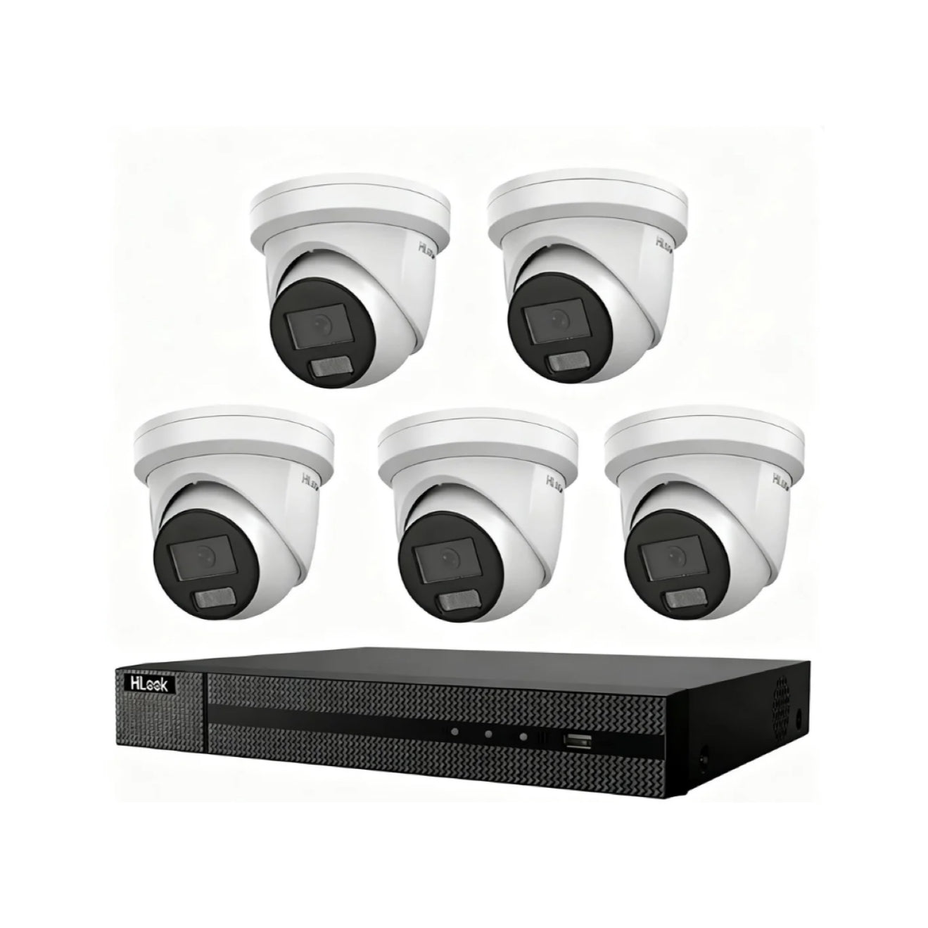 HiLook Hikvision 6MP 8CH CCTV Kit with 5x Turret IP Cameras IPC-T262H-MU