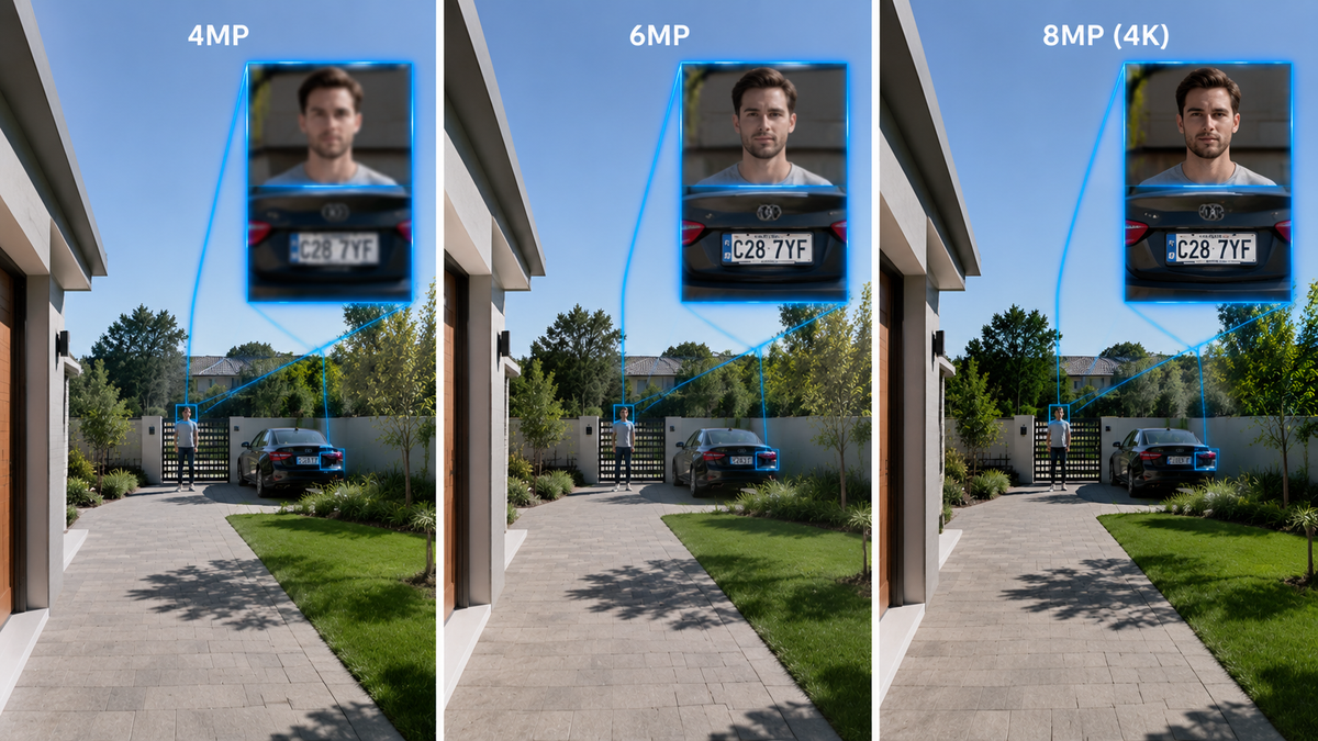8MP Ultra HD — 8MP (4K) resolution captures four times the detail of 1080p. Even when a person or car is fa... (1/2)