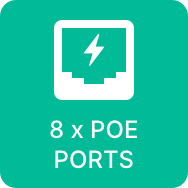 8 x POE PORTS
