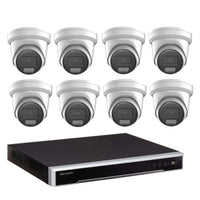 8MP Hikvision Colorvu 3.0 HYBRID CCTV Kit: 8 x Liveguard Gen 3 Cameras + 8CH M Series NVR / 4TB