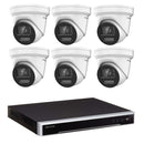 8MP Hikvision Colorvu CCTV Kit: 6 x Colorvu Turret Liveguard Cameras + 8CH M Series NVR / 4TB - SMarket
