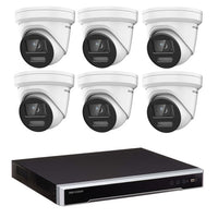 8MP Hikvision Colorvu CCTV Kit: 6 x Colorvu Turret Liveguard Cameras + 8CH M Series NVR / 4TB - SMarket