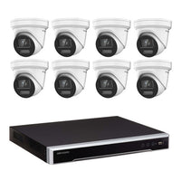 8MP Hikvision Colorvu CCTV Kit: 8 x Colorvu Turret Liveguard Cameras + 8CH M Series NVR / 4TB - SMarket